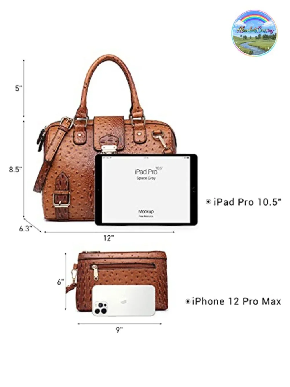 Vegan Leather Satchel Purse Work Tote Top Handle Handbag